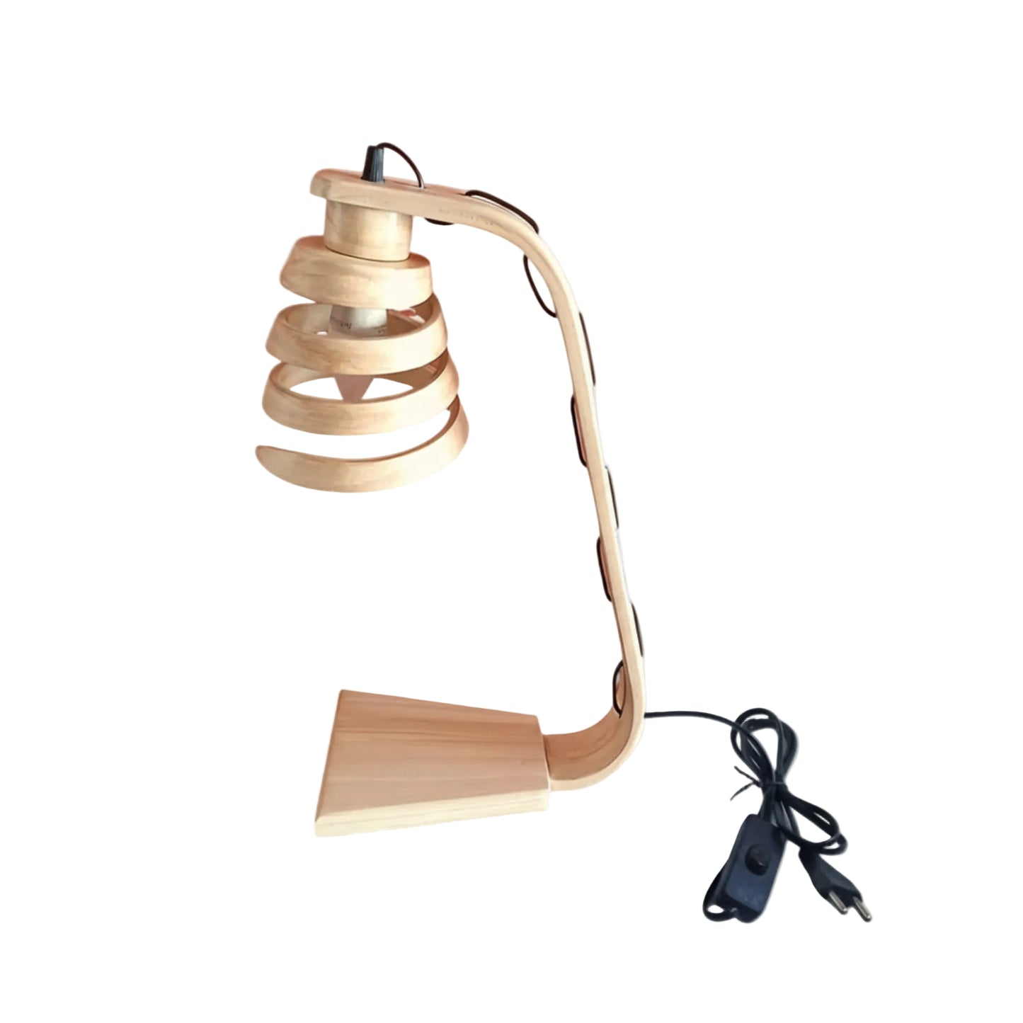 Spiral Aura Desk Study Wooden Lamp