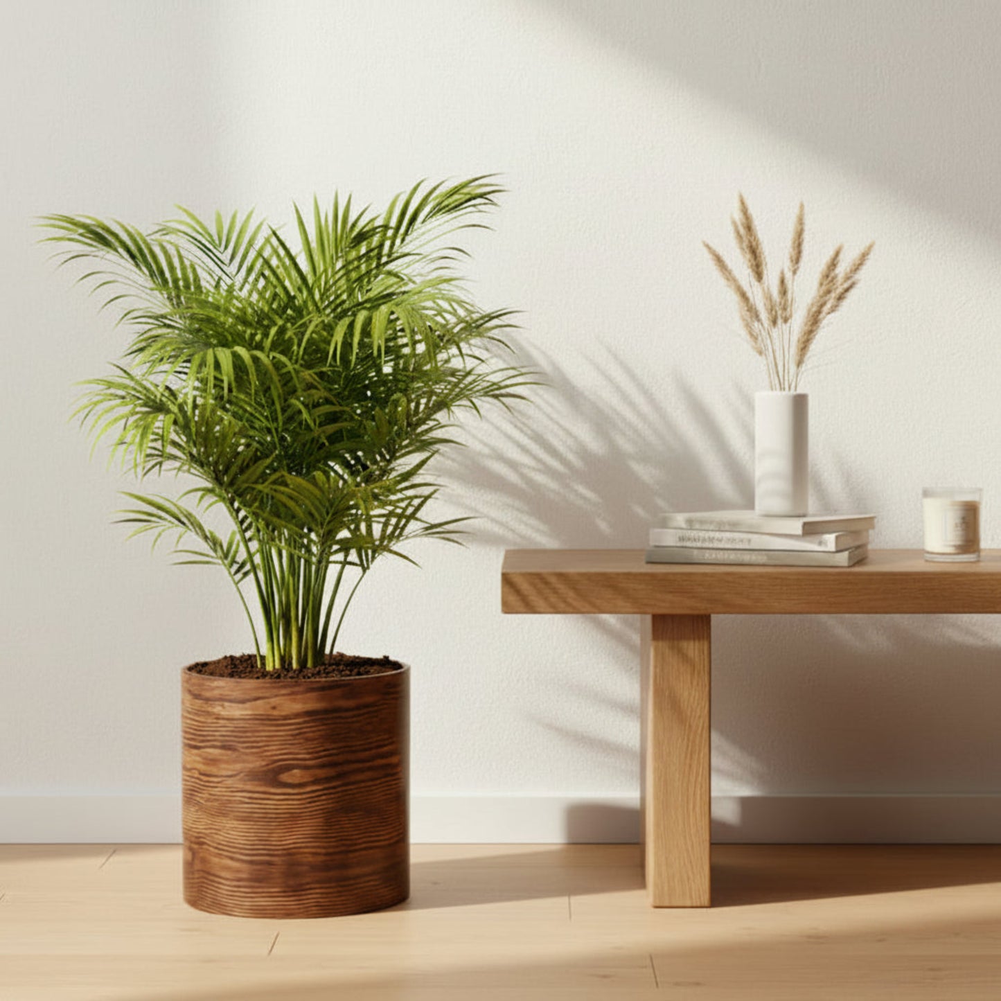 EcoBark Curved Wood Round Cylindrical Planter (Large Size)