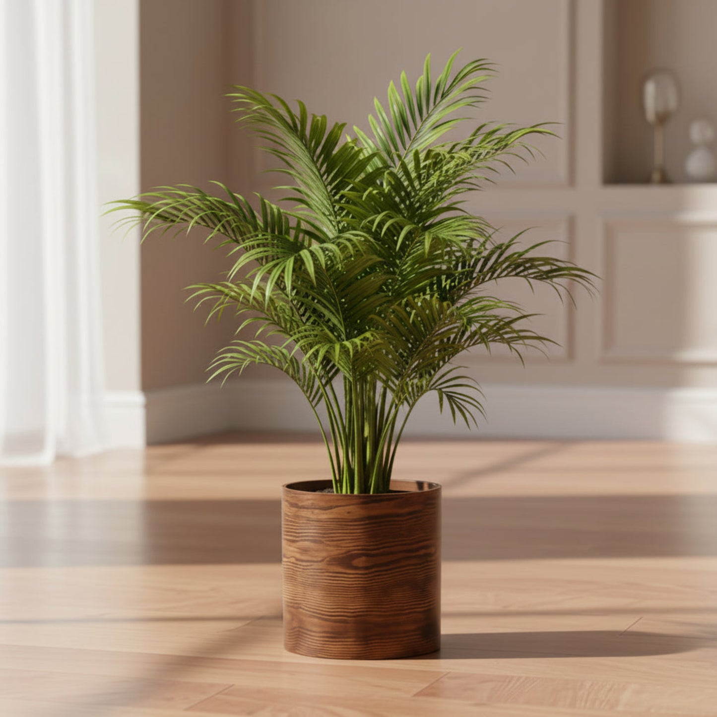 EcoBark Curved Wood Round Cylindrical Planter (Large Size)