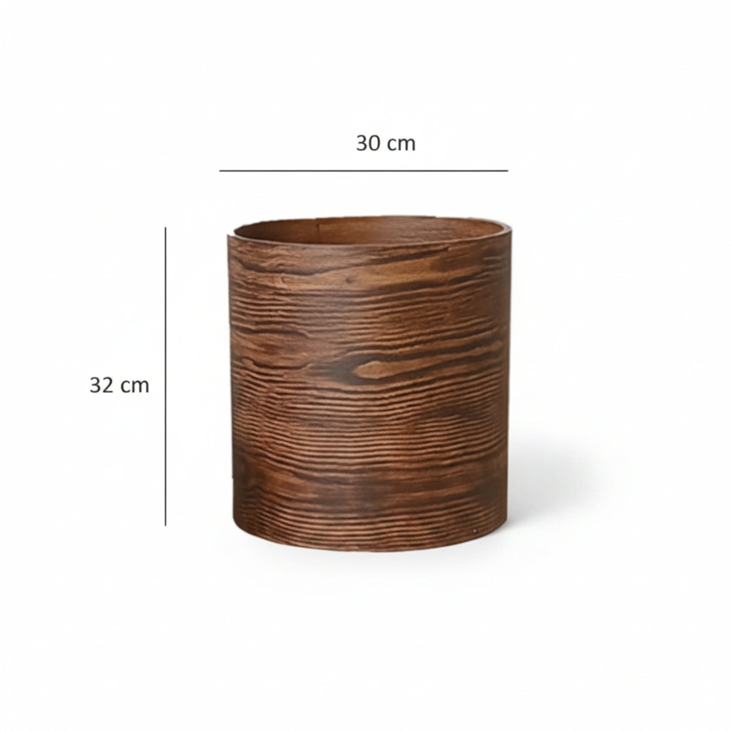 EcoBark Curved Wood Round Cylindrical Planter (Large Size)