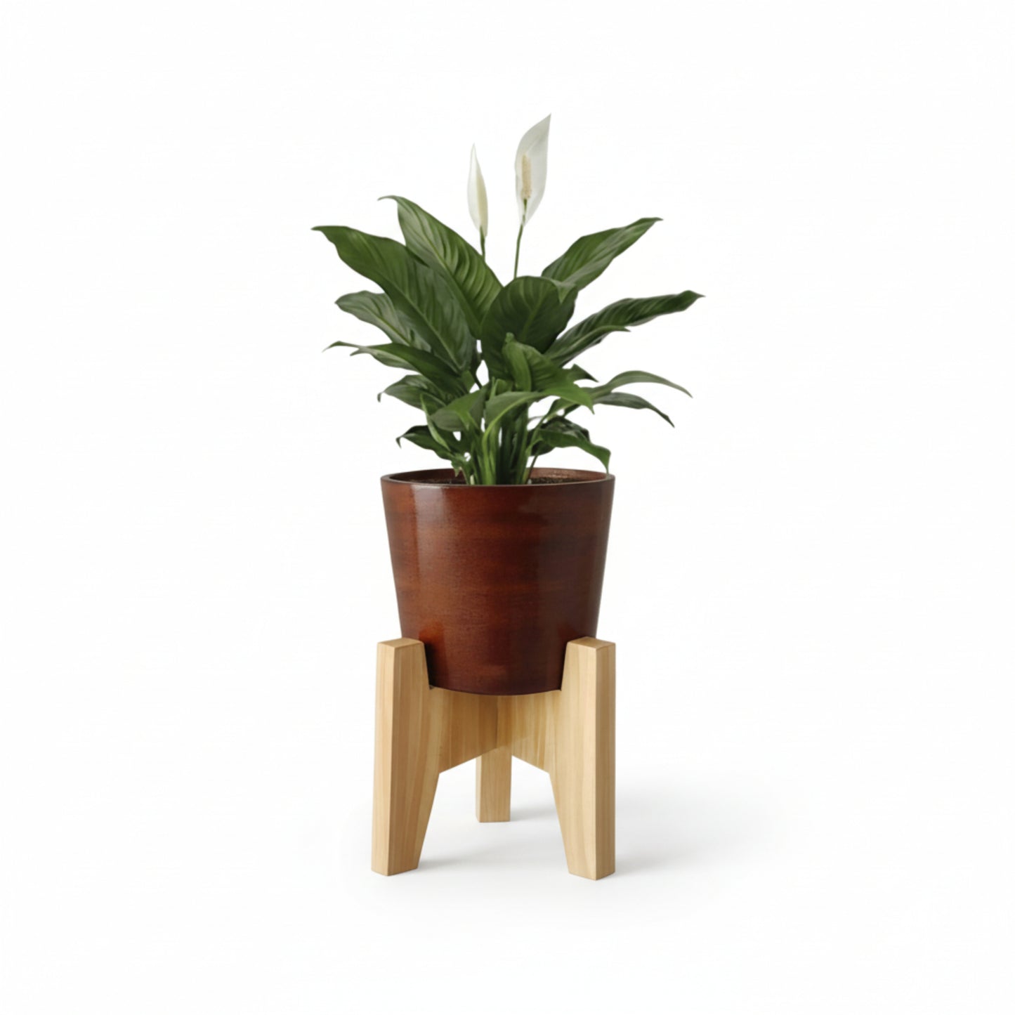 Classy Taper Round Desk Planter Pot With Stand