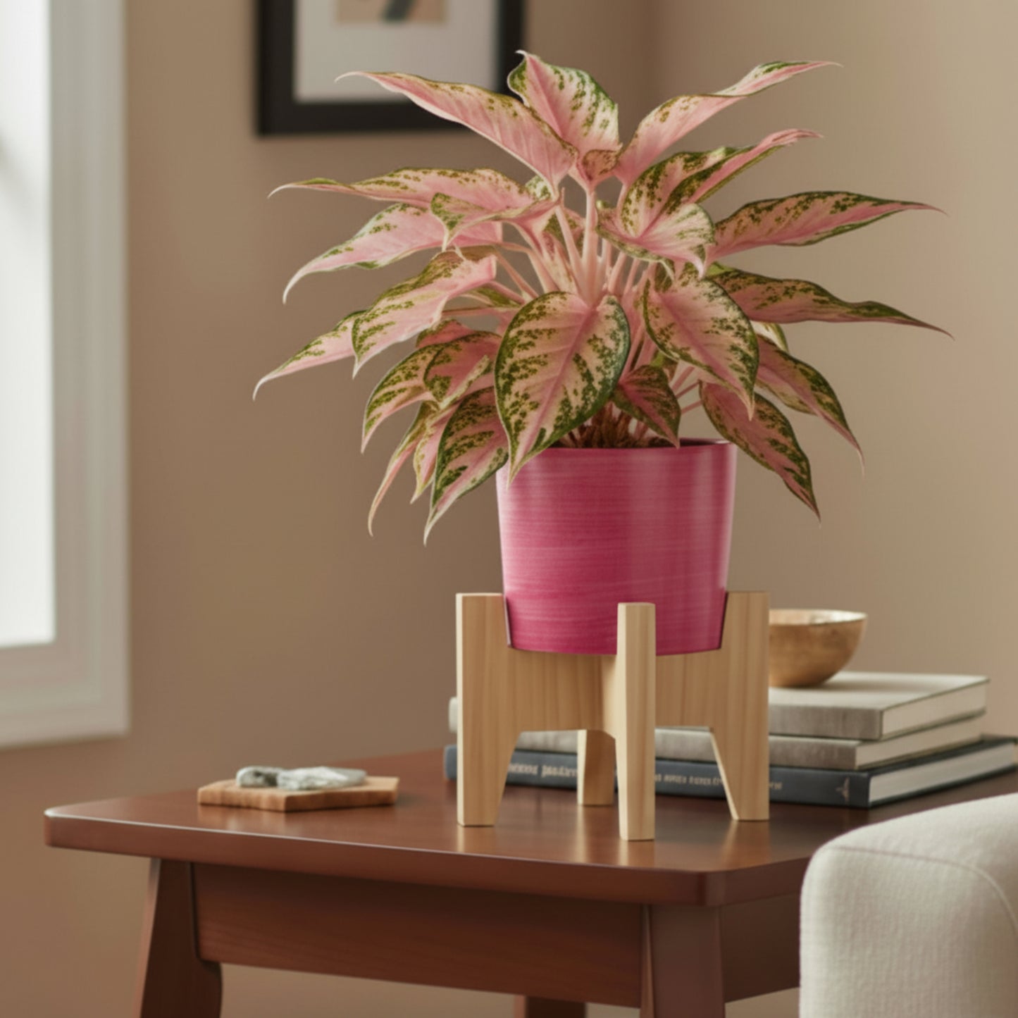 Eleva Round Circular Table Planter With Stand