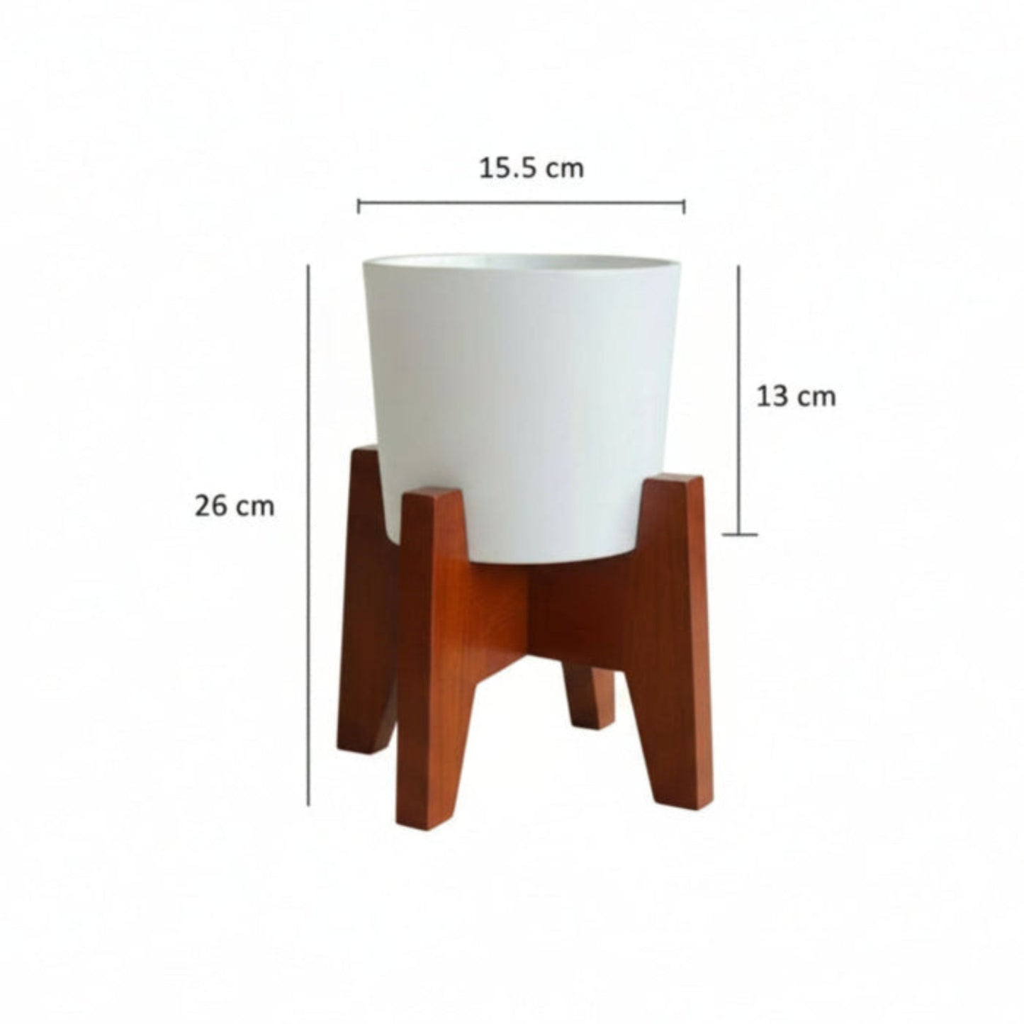 Classy Taper Round Desk Planter Pot With Stand