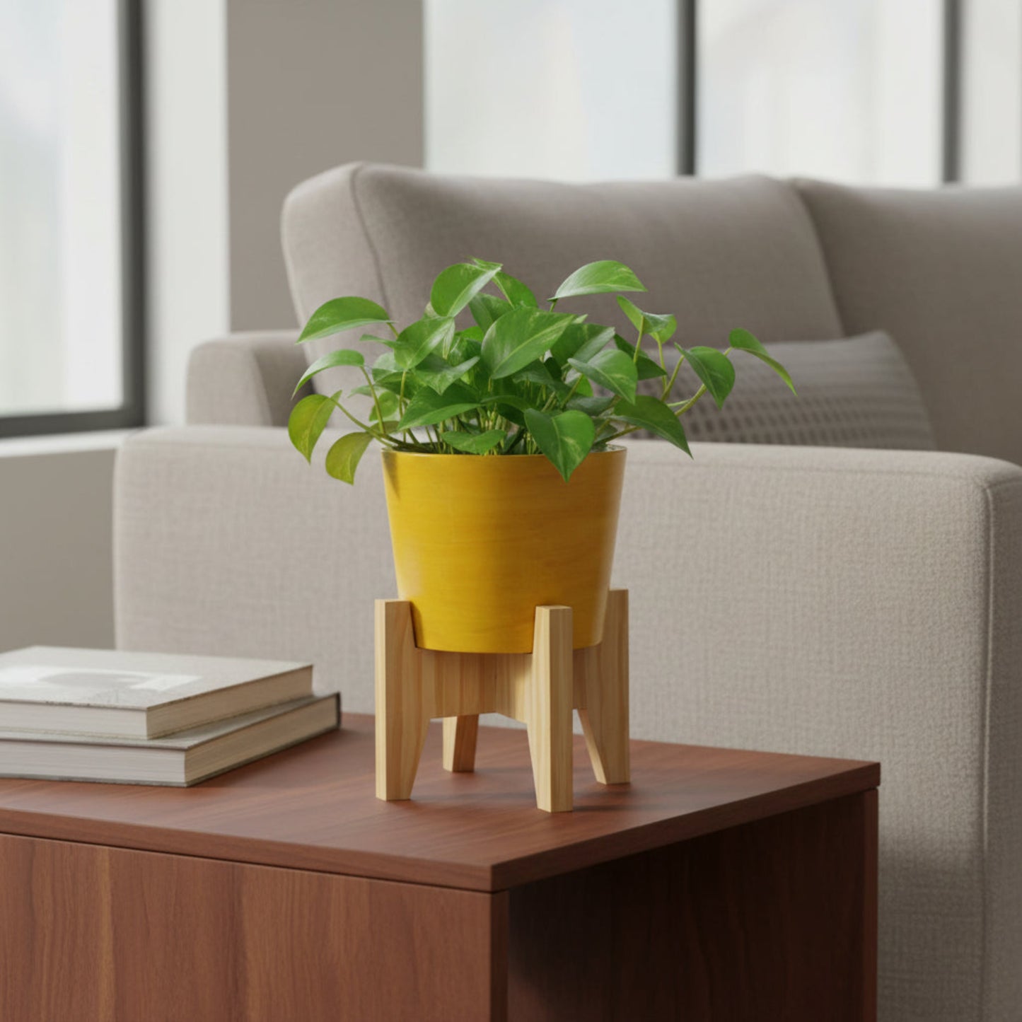 Eleva Round Circular Table Planter With Stand