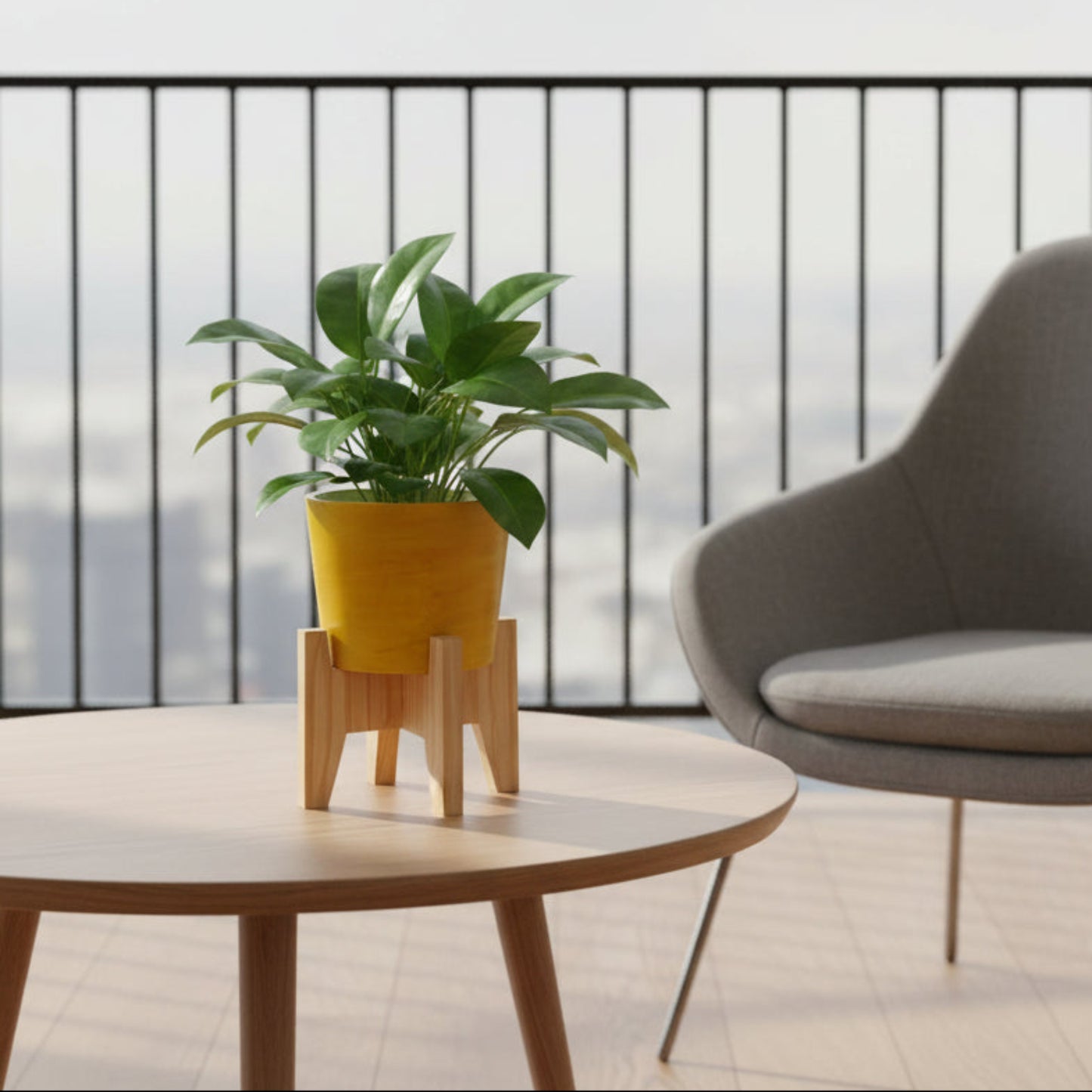 Eleva Round Circular Table Planter With Stand