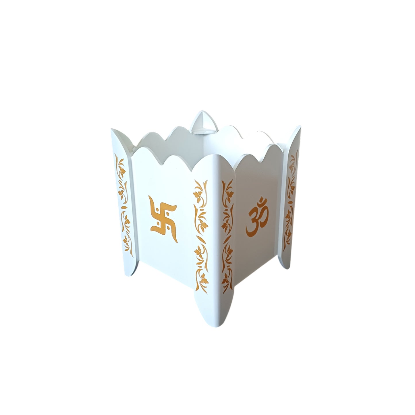 Handcrafted Traditional Tulsi Planter Pot With Floral Motif (D2)