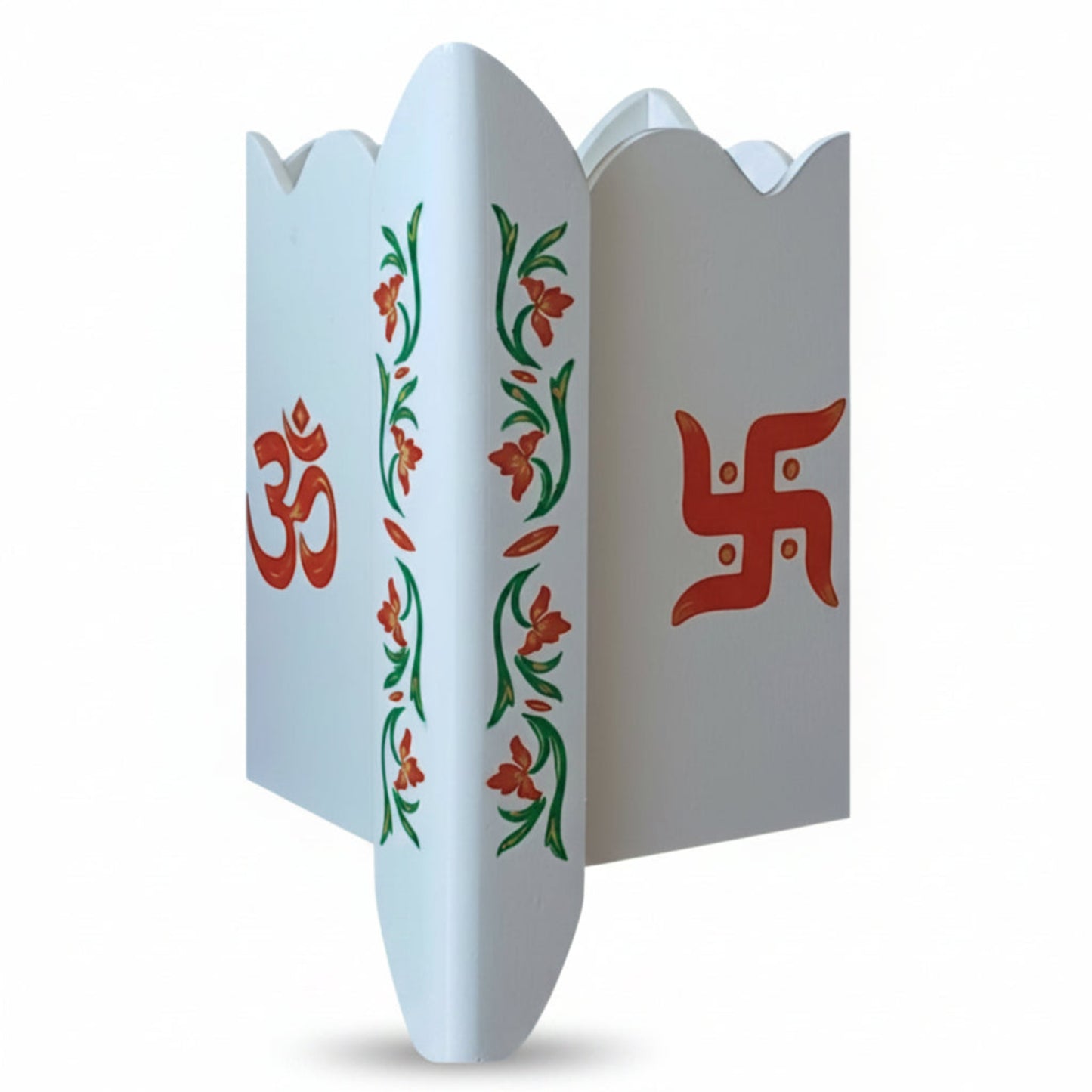 Divyam Tulsi Planter Pot / Stand With Floral Motif