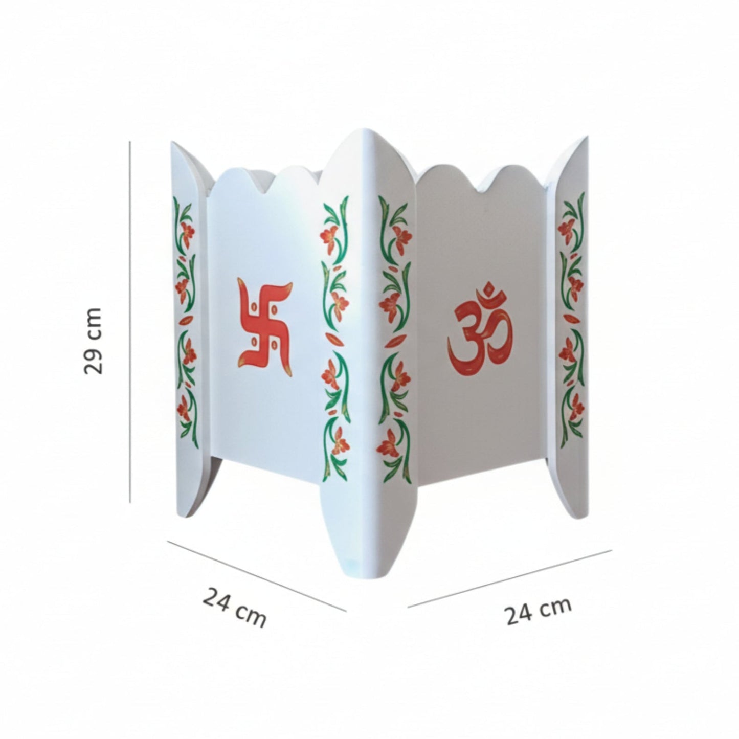 Handcrafted Traditional Tulsi Planter Pot With Floral Motif (D2)