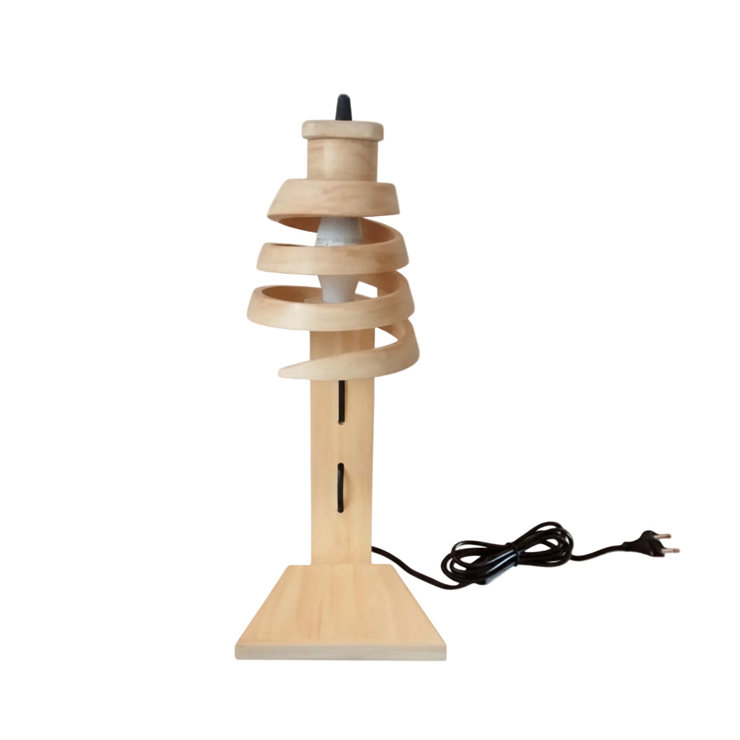 Spiral Aura Desk Study Wooden Lamp