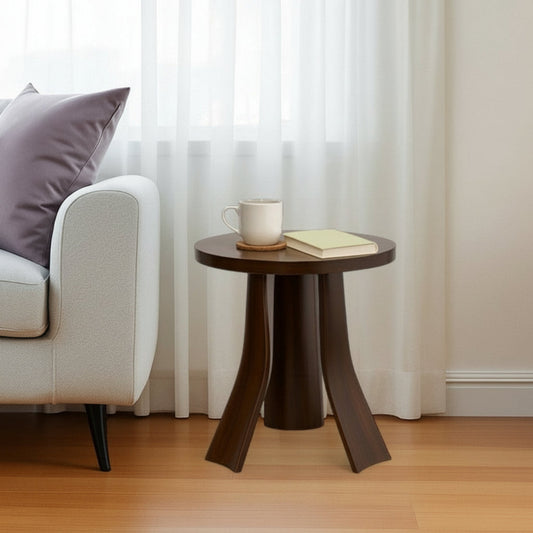 Trio Arc Curved Wooden Round Side Table