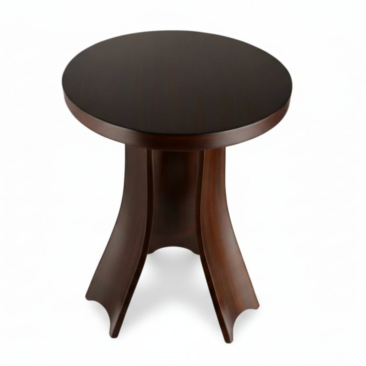 Trio Arc Curved Wooden Round Side Table
