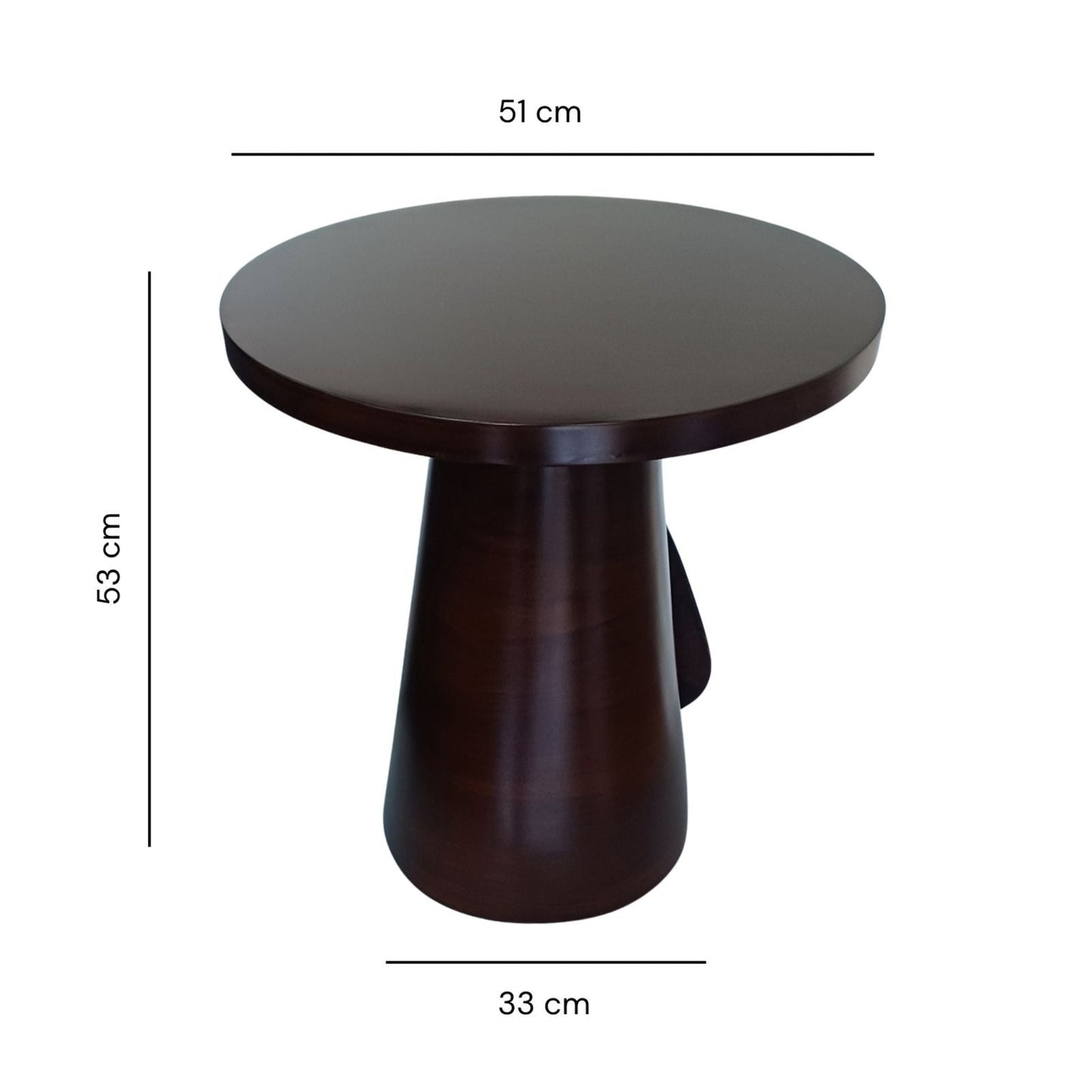 Leaf Wrap Curved Pedestal Round Coffee Table