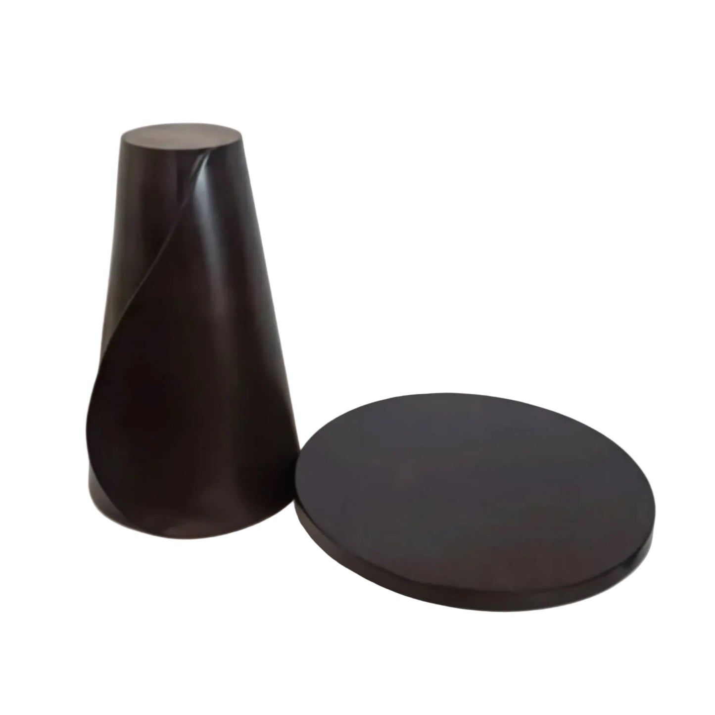 Leaf Wrap Curved Pedestal Round Coffee Table