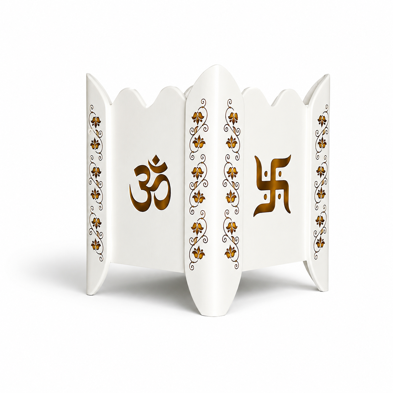 Divyam Handcrafted Vrindavan Tulsi Planter Pot with Lotus Motif (D1)