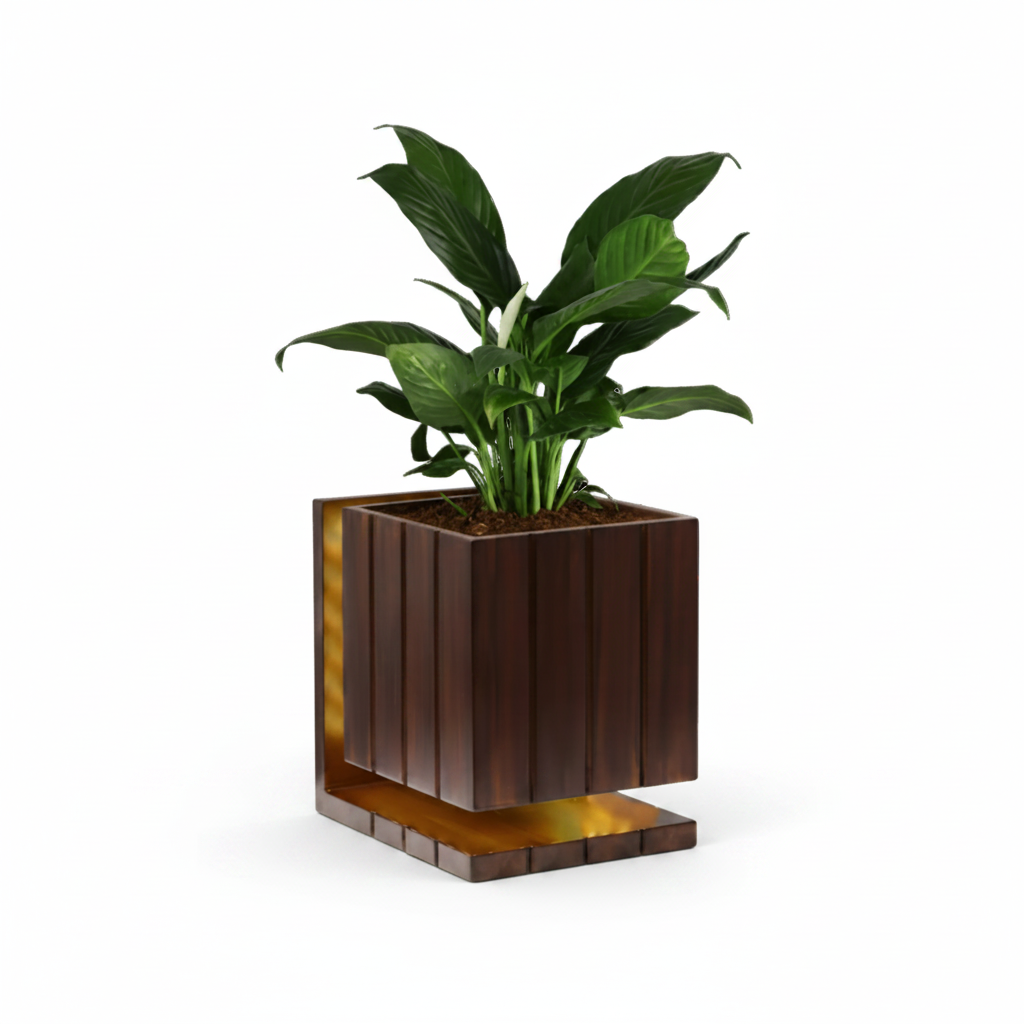 AuraCube Planter and LED Glow Lamp